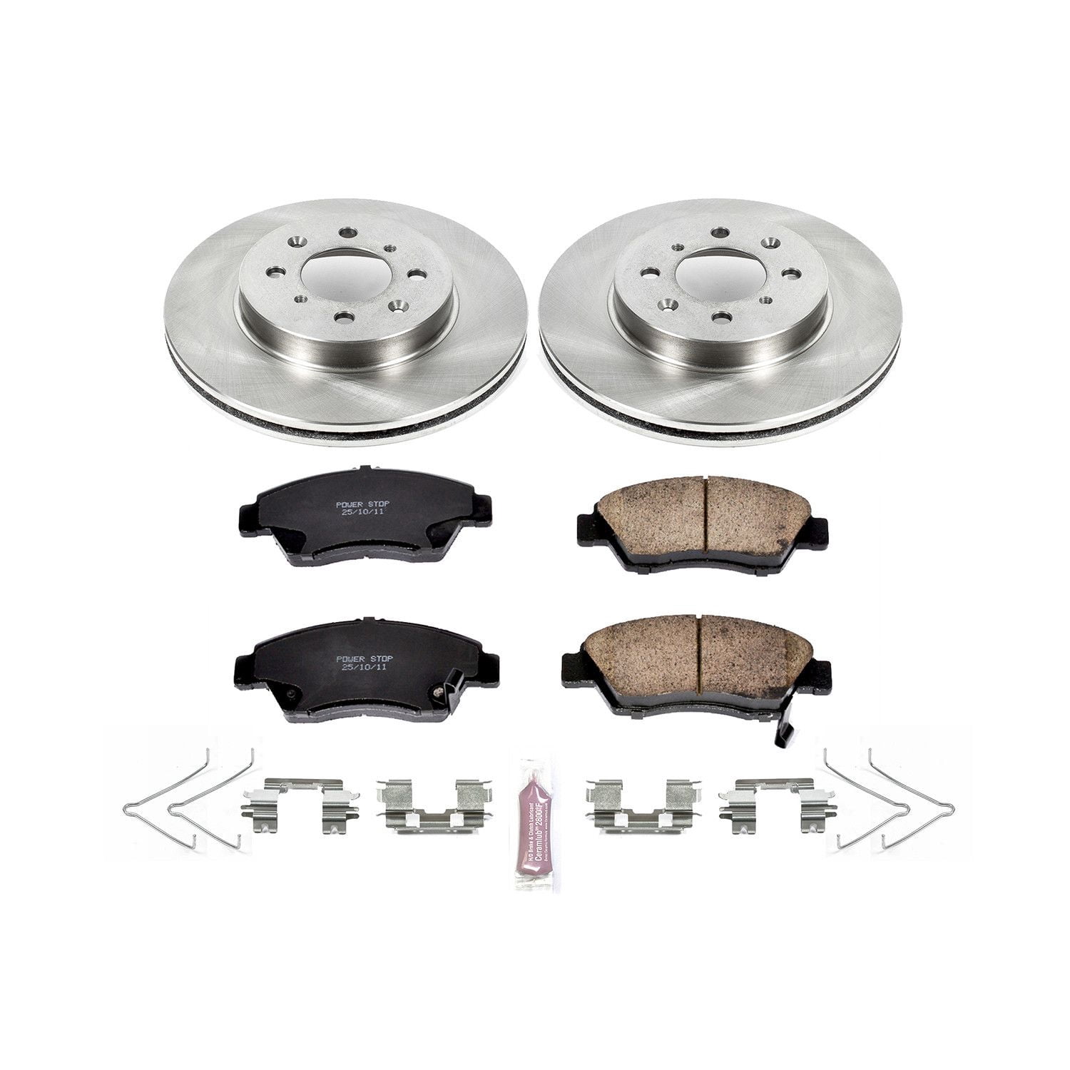 Power Stop Front Stock Replacement Brake Pad and Rotor Kit KOE696