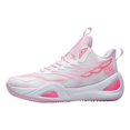 thumbnail image 2 of AUDeals High Top Basketball Shoes, Wear Resistant Graffiti Sneakers with Non Slip Breathable Comfort for Men and Women (Pink, 6), 2 of 4