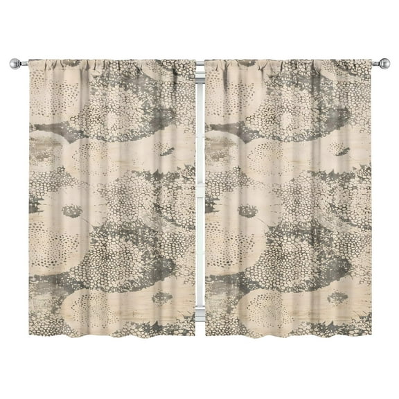 Gray Abstract Oil Painting Curtains-blackout Curtains Bedroom Decor Living Room Darkening Grommet Window Drapes 2 Panels Set 52"x 84"