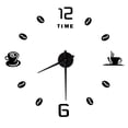 thumbnail image 2 of Reloj de pared grande moderno sin marco, con espejo adhesivo para decoración del hogar, la oficina y la habitación, color negro., 2 of 14