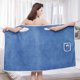 thumbnail image 1 of Falda de baño usable para mujer con lazo, absorbente de agua, de secado rápido, para salón de belleza, de vellón coral, para el hogar, para adultos, falda de baño gruesa, 1 of 4