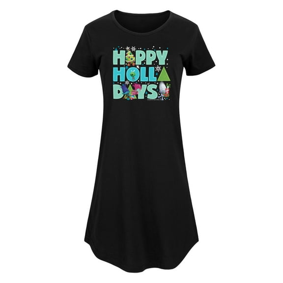 Trolls Movie - Christmas - Happy Holla Days - Poppy, Branch, & Guy Diamond - Women's Any Way Dress