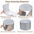 thumbnail image 4 of 1Set Drum Lamp Shades for Table Lamps, 13"x13"x10" Linen Lampshade Easy Assembly Lamp Shade E27 E26 E14 Adapters, Dark Gray, 4 of 7