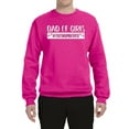 thumbnail image 2 of Wild Bobby, Outnumbered Dad with Girls Gift, Father's Day, Unisex Crewneck Graphic Sweatshirt, Fuschia, 3X-Large, 2 of 3