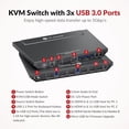 thumbnail image 4 of Conmutador KVM de acceso AV para 2 monitores y 2 ordenadores con hub USB 3.0 4K, 4 of 8