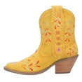 thumbnail image 3 of Dingo Womens Sugar Bug Floral Embroidery Round Toe Cowboy  Ankle Boots, 3 of 5