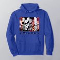 thumbnail image 2 of Tiweut Women Casual Hoodies Horror Characters Friend Print Hooded Sweatshirt Long Sleeve Pullover Top For Fall Winter Soft Athletic Wear,A-Blue,Blue, 2 of 3