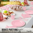 thumbnail image 5 of Exquisite 350 Piece Pink Paper Party Plates & Tableware Dinnerware Set, 5 of 6
