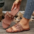 thumbnail image 5 of Summer Womens Plus Size Sandals Fashionable and Casual Style Outer Wear Strap Flat Beach Slippers, 5 of 9