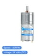 thumbnail image 3 of Uxcell Silver Tone Micro Gear Box Motor Speed Reduction Geared Motor DC 24V 130RPM JGA25370, 3 of 7
