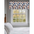 thumbnail image 3 of Navy Blue Burnt Orange Curtain Valances for Windows, Abstract Palm Leaf Botanical Kitchen Valance Window Treatment, Light Filtering Block Curtains for Bathroom/Bedroom/Living Room 42'' x 18'', 3 of 9