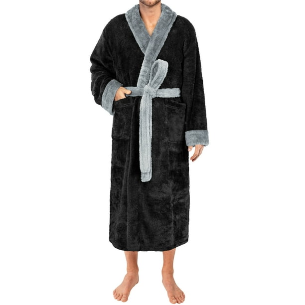 PAVILIA Mens Soft Robe, Plush Fluffy Fleece Bathrobe for Men, Long ...