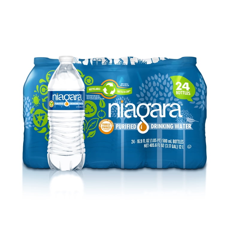 Niagara, Drinking Water, 24pk, 16.9 fl oz, Bottled Water - Walmart.com