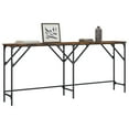 thumbnail image 1 of vidaXL Console Table Smoked Oak 180x29x75 cm Engineered Wood, 1 of 5