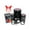 Black, variant on Bunny Rabbit with Flower Crown Easter Self-Inking Rubber Stamp Ink Stamper for Stamping Crafting Planners - 1/2 Inch Mini - Red Ink