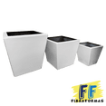 thumbnail image 2 of Maceta de Fibra de Vidrio FibraFormas Mod. Trapecio Español 50 Blanco, 2 of 5