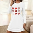 thumbnail image 2 of Annhoo Womens Valentine's Day Dress Long Sleeve Crewneck Cute Print Loose Sleepwear Skirts Lightweight Soft Clothes, 2 of 5