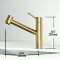 thumbnail image 3 of VIGO Branson Single-Handle Pull-Out Sprayer Kitchen Faucet in Matte Brushed Gold, 3 of 16