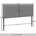 thumbnail image 5 of Castle Place Quilted Velvet Upholstered Full Headboard, Light Blue, 5 of 7