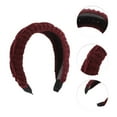 thumbnail image 5 of Unique Bargains 1 Pc Cable Knit Wide Headbands for Women Wine Red, 5 of 6