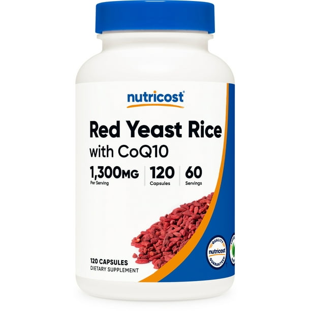 Nutricost Red Yeast Rice with CoQ10 1300mg, 120 Capsules, 60 Servings