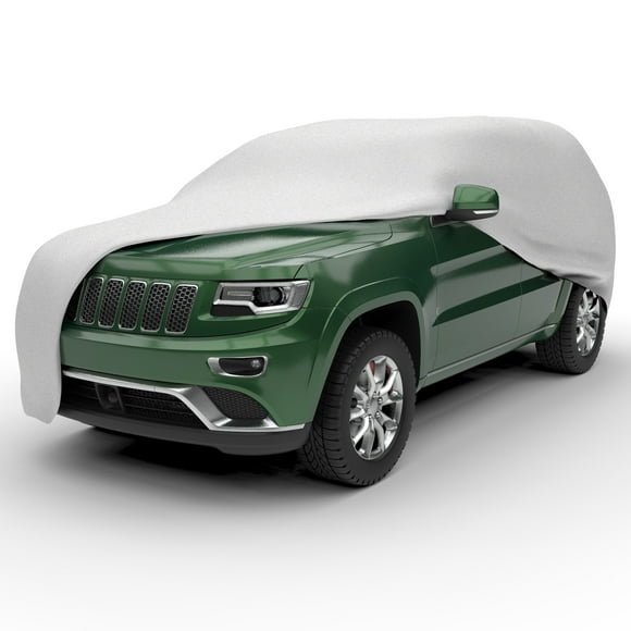 Budge - URB-2 Rain Barrier SUV Cover, Outdoor, Water-Resistant, Breathable, SUV Cover fits SUVs up to 210", Gray