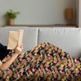 thumbnail image 3 of Botanical Soft Flannel Fleece Throw Blanket, Hand-drawn Summer Meadow Flowers Fantasy Romantic Bouquet Garden Plants, Cozy Plush for Indoor and Outdoor Use, 50" x 60", Multicolor, by Ambesonne, 3 of 5