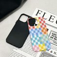 thumbnail image 4 of Branple Compatible Con Iphone 16 Pro Max Funda Linda Y Colorida A Cuadros Con Tpu Suave Y Delgada A Prueba De Golpes Y Fundas Protectoras De Pc Duras Para Mujeres/Hombres Diseñadas Para Iphone 16 Pro, 4 of 5