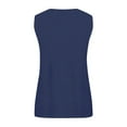 thumbnail image 5 of GIPQJK Plus Size Tank Tops for Women S-4x Scoop Neck Sleeveless Shirts Soild Color Beach Blouse Fashion Sleeveless Tops Vest T-Shirt,Navy 4XL, 5 of 5