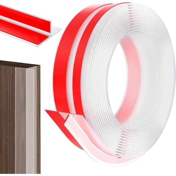 TAVENE 2026 Upgraded Door Seal Strip, Silicone Weather Stripping for Windows Gaps, Double-Sided Strong Adhesive Design, Door Seal for Side of Door