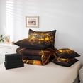 thumbnail image 6 of Manfei Gaming Twin Bedding Sets 7-Piece,Stereoscopic Geometric Grid Bedding Comforter Set,Gold Black Sheet Sets For Boy,Microfiber Room Decor,Reversible, 6 of 8