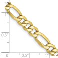 thumbnail image 4 of 10K Yellow Gold 6.6mm Semi-Solid Figaro Chain Female Adult Necklace Jewelry 20", 4 of 5