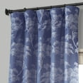 thumbnail image 3 of Sequoia Cobalt Blue Faux Silk Jacquard Curtain (1 Panel), Sequoia Cobalt Blue, 50W X 96L, 3 of 6