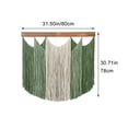 thumbnail image 2 of Jiibva Macrame Wall Hanging Boho Handmade Woven Tapestry Tassel Craft Ornament Wall Art Natural Cotton Rope Bohemian Chic Wall Decor, 2 of 7