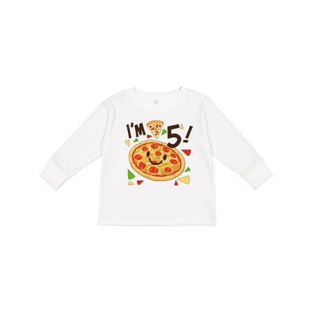 

Inktastic I m Five! Pizza Birthday Party Gift Toddler Boy or Toddler Girl Long Sleeve T-Shirt