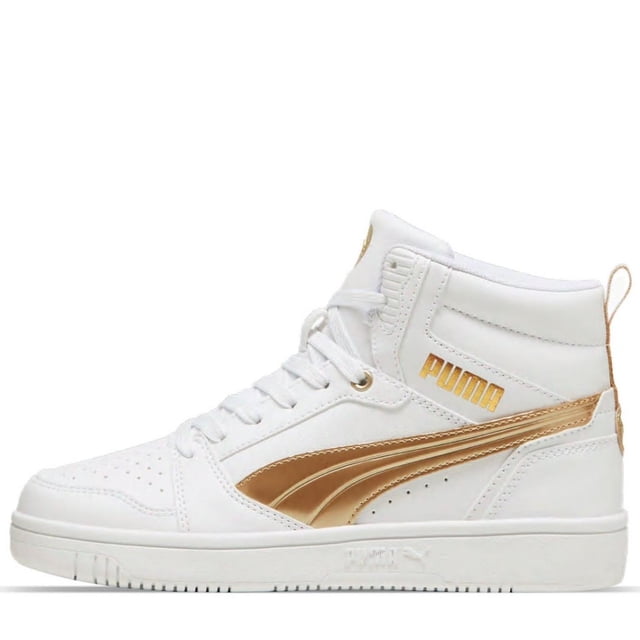 Tenis Puma Rebound V6 Metallic Dream para Mujer 397474-01 blanco 25.5