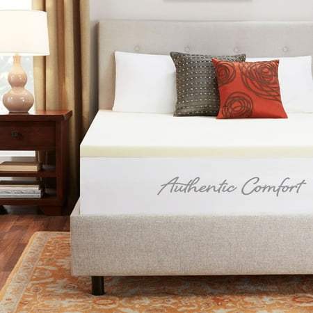 Authentic Comfort 2 Inch Breathable Memory Foam Mattress Topper