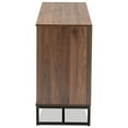thumbnail image 5 of Baxton Studio Neil Modern and Contemporary Walnut Brown Finished Wood and Black Finished Metal 3-Door Dining Room Sideboard Buffet, 5 of 7