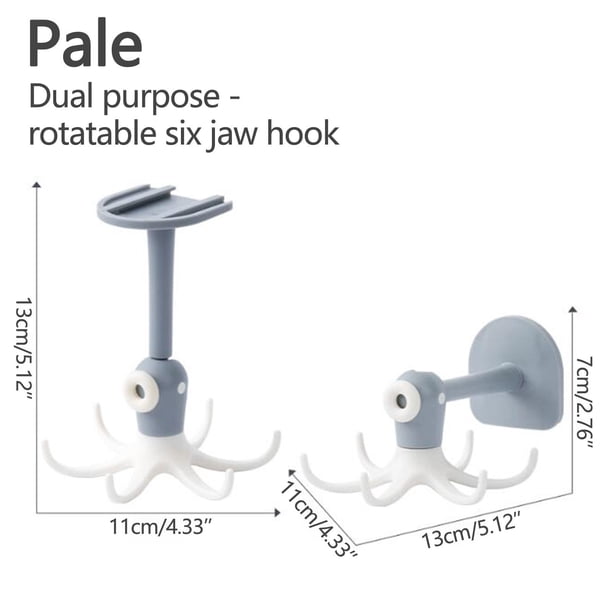 360 Degree Self Adhesive Vertical Hook Utility Hook For Home Bathroom 360-degree Rotatable Hook