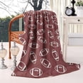 thumbnail image 2 of Maroon Footballs Pattern Blanket,Comfortable Soft Lamb Wool Throw Blanket,All Season,Warm Lightweight Blankets for Sofa Bed Couch Living Room Chair,60"x80", 2 of 4