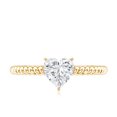 thumbnail image 4 of Rosec Jewels Lab Created Diamond Ring In Heart Shape - Half Carat - 5 MM - EF-VS Quality - Ready to Gift, 14K Yellow Gold, US 6.00, 4 of 8