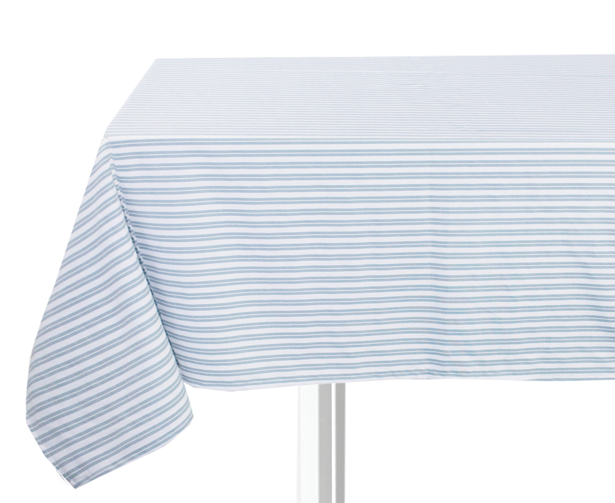 Family Gathering Fennco Styles Classic Solid Tablecloth 56 x 56 Special Events and Home Décor Light Blue Cover for Everyday Use Outdoor Parties