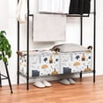 thumbnail image 3 of Yayeee Foldable Storage Basket for Shelves with Handles Waterproof Cloth Bins, White Halloween Pattern, 3 of 7