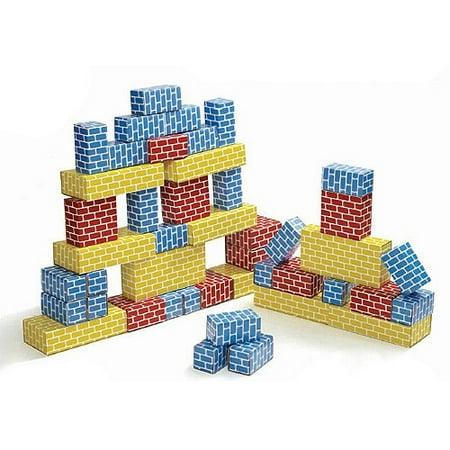 Kid Connection 45-Piece Paper Brick Building Blocks Set