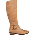 thumbnail image 2 of Women's Journee Collection Winona Extra Wide Calf Knee High Boot Tan Distressed Faux Suede 10 M, 2 of 6