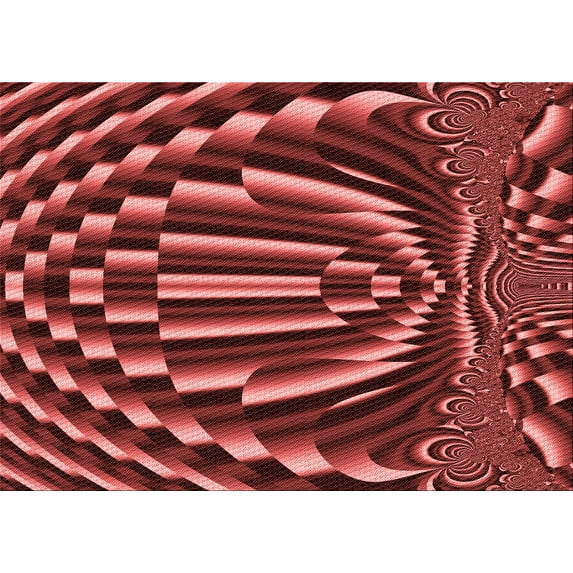 Ahgly Company Machine Washable Indoor Rectangle Transitional Dark Red Area Rugs, 6' x 9'