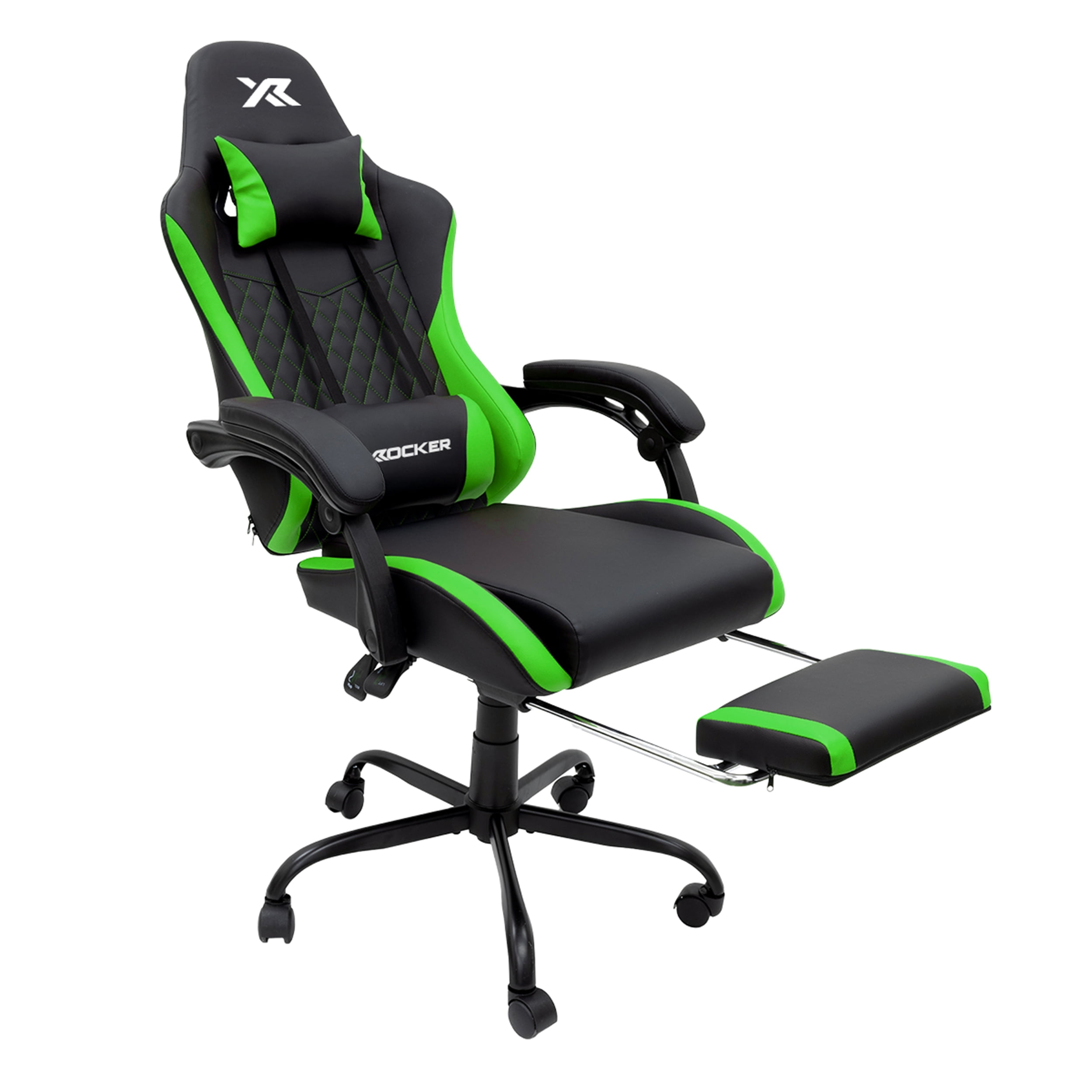 X Rocker Apex Gaming Chair and X Rocker Turbo Desk Set, Green