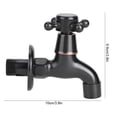 thumbnail image 2 of 2 Kinds Retro Style Brass Kitchen Faucet Single Handle Single Cold Tap Water Quick Open for Home Kitchen Sink Wash Toilet Accessory ( Black) [short], 2 of 9