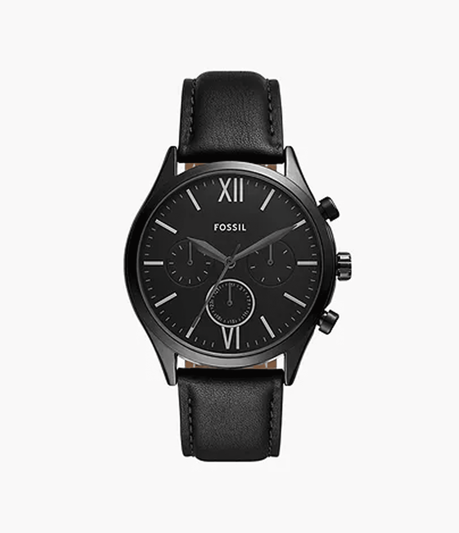 Fenmore Multifunction Black Leather Watch BQ2364 - Walmart.com