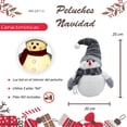 thumbnail image 2 of Peluche Decorativo Navi Colors Muñeco de Nieve con Luz LED Gris 25cm, 2 of 4